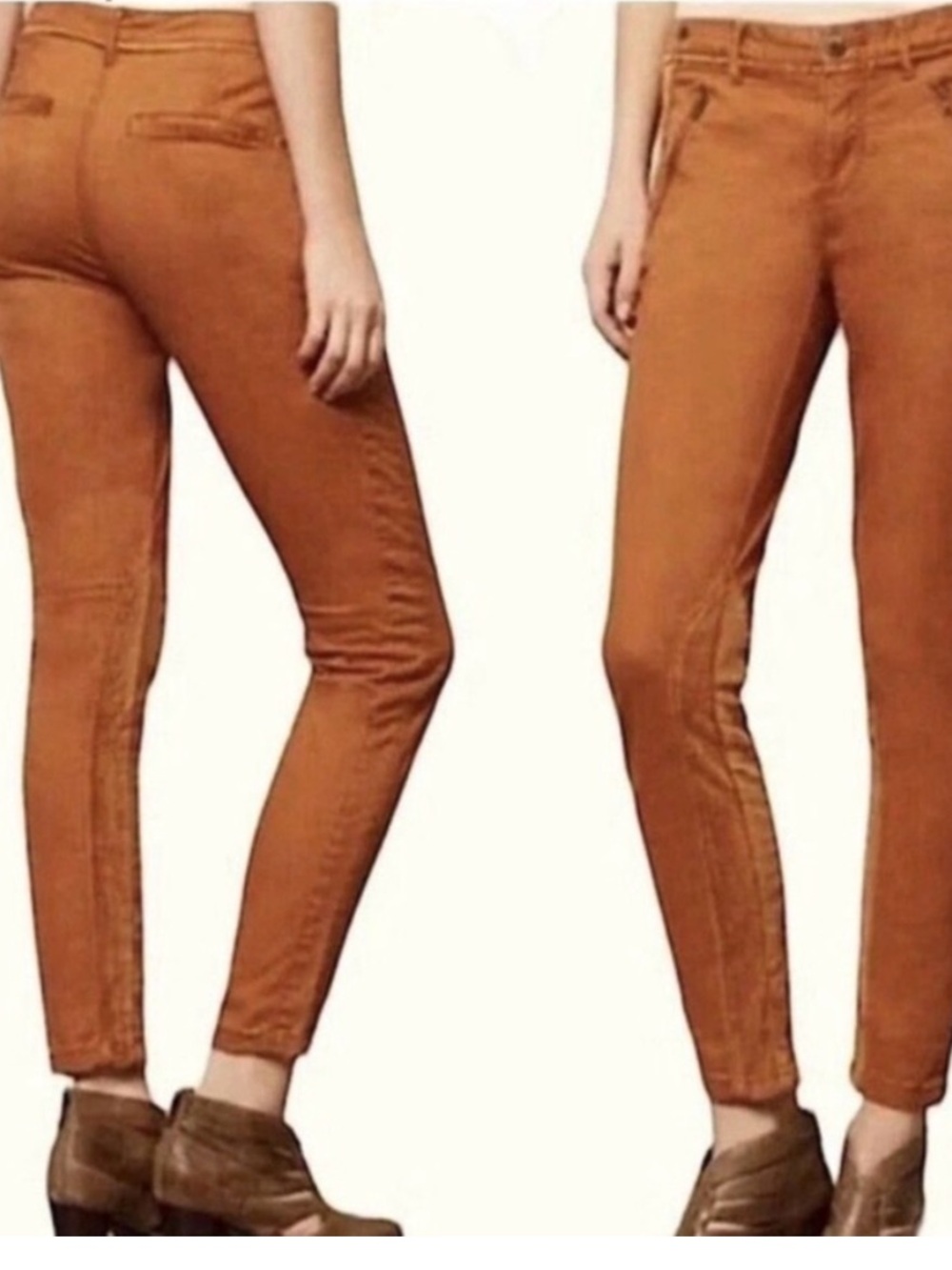 Anthropologie Pilcro Velvet Panel Skinny Pants size 10